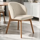 Ver imagem 4 de Kit 06 Cadeiras de Jantar e Estar Living Estofada Mia L02 Linho Palha - Lyam Decor
