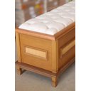 Ver imagem 2 de Baú para Quarto de Casal Estofado 1,60m - Athenas - Móveis Montanhês