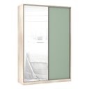 Ver imagem 1 de Guarda-roupa Solteiro Luciane 2 Portas de Correr 3 Gavetas Prime Plus Alumínio com Espelho 160 Cm