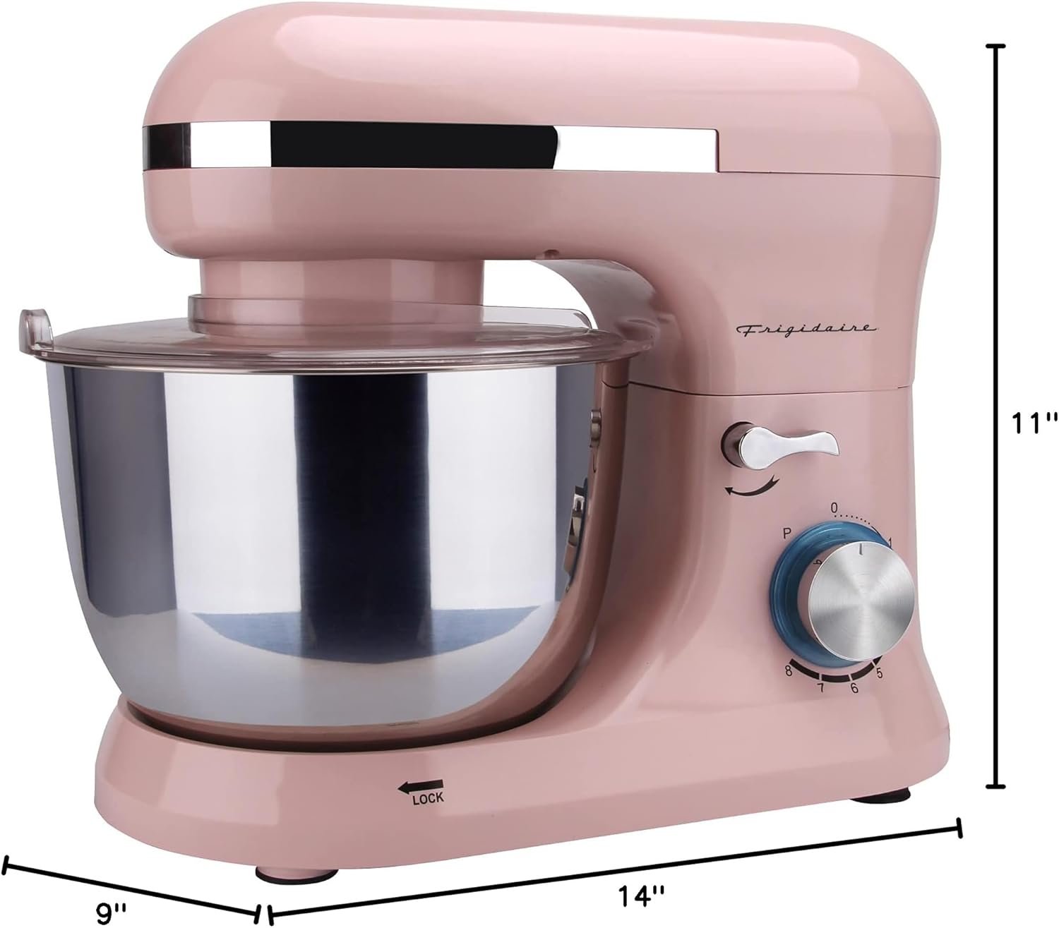 Frigidaire Stand Mixer Retro 4.5l, 8 Velocidades, 300w, Rosa - 10