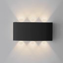 Ver imagem 3 de Arandela Luminaria Meia Lua Parede Luz Led 6w 6 Fachos Iluminaçao Decoraçao Garagem Varanda Quintal