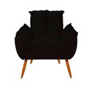 Ver imagem 3 de Kit 02 Cadeiras Poltronas Opala Suede Black Cor:preto