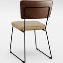 Ver mais imagens de Cadeira Decorativa Sala De Jantar Allana L02 Couríssimo Marrom Linho Bege Escuro - Lyam Decor
