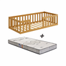 Cama Montessoriana com Colchão Solteiro:nogueira - 2