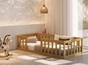 Ver imagem 1 de Cama Montessoriana com Colchão Solteiro:nogueira