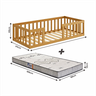 Cama Montessoriana com Colchão Solteiro:nogueira - 3
