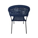 Ver imagem 3 de Kit 4 Cadeiras Sofia Corda Náutica Base em Alumínio Preto/azul Marinho