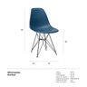 Cadeira Charles Eames Eiffel Dkr - Azul Petróleo - Base Aço Preto - 4