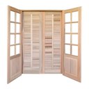 Ver imagem 1 de Porta Balcão de Abrir / Abrir Meia Almofada Madeira Padrão Cedro Reto Bat 14cm - 2.15 (a) X 1.20 (l)