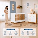 Ver imagem 4 de Conjunto Berço 2 em 1 e Cômoda 4 Gavetas Apolo Quarto Bebê