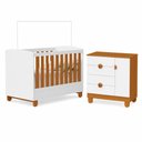 Ver imagem 2 de Conjunto Berço 2 em 1 e Cômoda 4 Gavetas Apolo Quarto Bebê