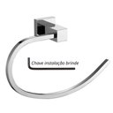 Ver imagem 3 de Porta Toalha De Rosto Toalheiro Argola Quadrado Aço Inox