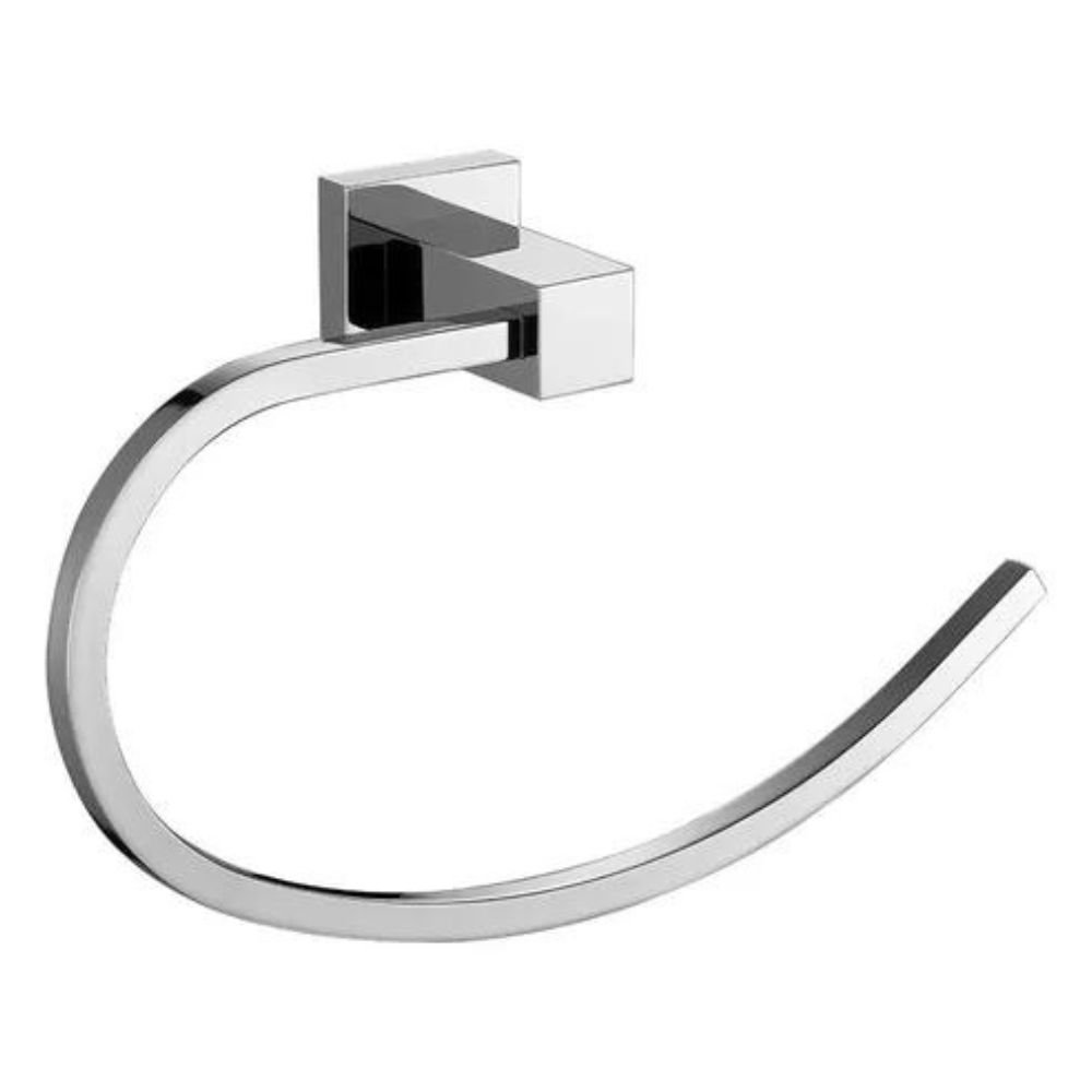 Porta Toalha De Rosto Toalheiro Argola Quadrado Aço Inox