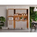 Ver imagem 4 de Armário de Cozinha 6 Portas 2 Gavetas Catar Cinamomo/off White