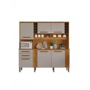 Ver imagem 2 de Armário de Cozinha 6 Portas 2 Gavetas Catar Cinamomo/off White