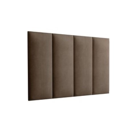 Cabeceira Premium Estofada Cama Box Solteiro 90 Cm - Marrom