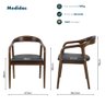 Kit Conjunto 2 Cadeiras de Madeira Estofada Executiva Skod - 7