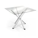 Ver imagem 3 de Conjunto Sala de Jantar Mesa Tampo de Vidro Volga e 4 Cadeiras Portugal Crome 