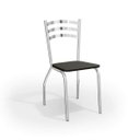 Ver imagem 4 de Conjunto Sala de Jantar Mesa Tampo de Vidro Volga e 4 Cadeiras Portugal Crome 