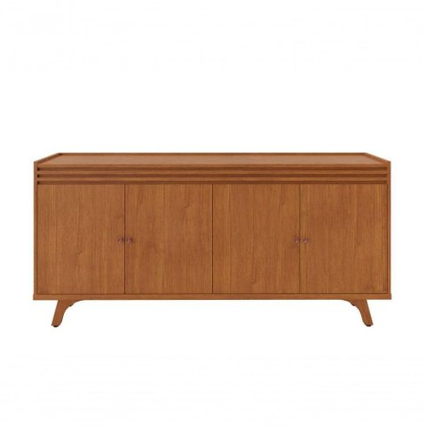 Buffet Sevilha Moderno 4 Portas MDF 160cm Amadeirado Mavaular Móveis