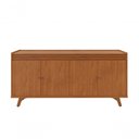 Ver imagem 1 de Buffet Sevilha Moderno 4 Portas MDF 160cm Amadeirado Mavaular Móveis