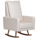 Ver imagem 1 de Poltrona de Amamentação com Balanço Base Milka Noah D02 Bouclê Off White B-114 - Lyam Decor