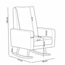 Ver imagem 5 de Poltrona de Amamentação com Balanço Base Milka Noah D02 Bouclê Off White B-114 - Lyam Decor