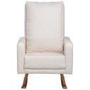 Ver imagem 3 de Poltrona de Amamentação com Balanço Base Milka Noah D02 Bouclê Off White B-114 - Lyam Decor