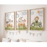 Kit 3 Quadros Animais Fazendinha Trator Quarto Menino Infantil - 1