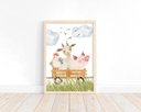 Ver imagem 5 de Kit 3 Quadros Animais Fazendinha Trator Quarto Menino Infantil