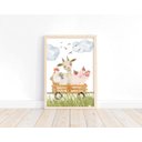 Ver imagem 5 de Kit 3 Quadros Animais Fazendinha Trator Quarto Menino Infantil