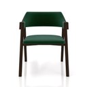 Ver imagem 5 de Kit 4 Cadeiras Sala de Jantar e Jogos Carteados Madeira Maciça Poker Veludo Verde/capuccino G42 - Gr
