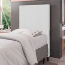Ver imagem 1 de Cabeceira Jade para Cama Box Solteiro 90 cm Corino Branco - D’Rossi