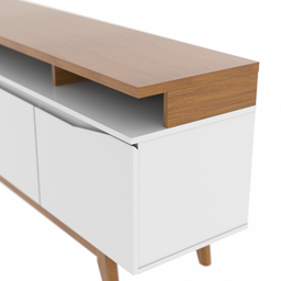 Rack Flynt 1.8 ST para TV até 75'' Branco/Natural - Província - 5