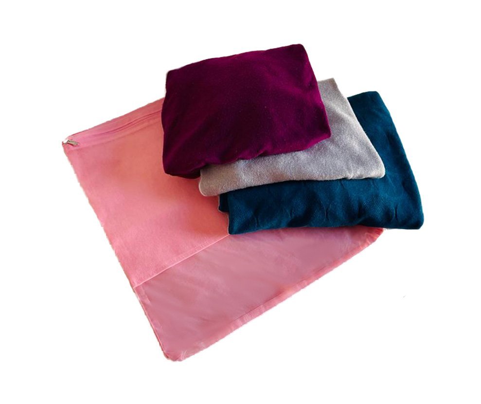 Kit 80 Sacos Para Roupa E Malas De Viagem Visor Transparente:Rosa - 5