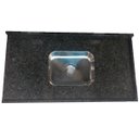 Ver imagem 1 de Pia de Cozinha Granito Verde Ubatuba 2,00x0,55cm com Cuba Inox