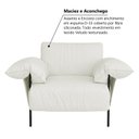 Ver mais imagens de Poltrona Industrial Basileia 105cm Yescasa Veludo Tx Bege Off White