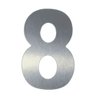 Número 8 em Acm Aço Escovado 125mm - 400-8 - Numeral - 1