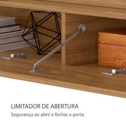 Rack Suspenso Future 2 Portas Dj Móveis 180,5 Cm Off White Nature - 4