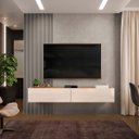 Ver imagem 1 de Rack Suspenso Future 2 Portas Dj Móveis 180,5 Cm Off White Nature