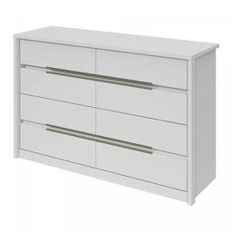 Cômoda Urban 8 Gavetas Móveis Lopas Branco - 2