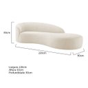 Ver imagem 3 de Divã Recamier Orgânico França 220cm Lado Direito Bouclé