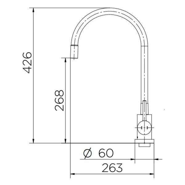 Torneira Misturador Docol Spice de Mesa para Cozinha - 3