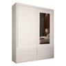 Guarda-Roupa Solteiro com Espelho 100% MDF 2 Portas e 6 Gavetas Eco 08 Bom Pastor - 2