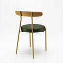 Ver imagem 7 de Cadeira de Jantar Kit 2 Lizzie Base Tubular Dourado Encosto Castanho PU D03 - D'Rossi