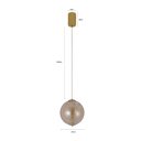 Ver imagem 4 de Lustre Pendente Nordecor Janni 2886 Dourado Fosco Led Bivolt