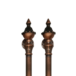 Puxador Duplo para Portas Estilo Colonial Jd 33cm Cobre Envelhecido - 2