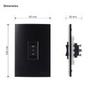 Ver imagem 3 de Interruptor de Persianas e Cortina Preto 4x2 10a Margirius Cor:preta