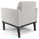 Ver imagem 5 de Poltrona Decorativa Base Madeira Preto Maressa Veludo Cinza - Ibiza