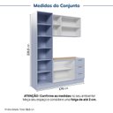 Ver imagem 5 de Cozinha Planejada 3 Peças sem Tampo com Cristaleira Marselha CabeCasa MadeiraOriginals Azul/Sereno